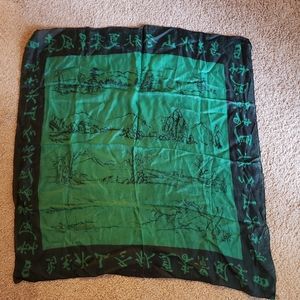 Set of two vintage Japanese scarves